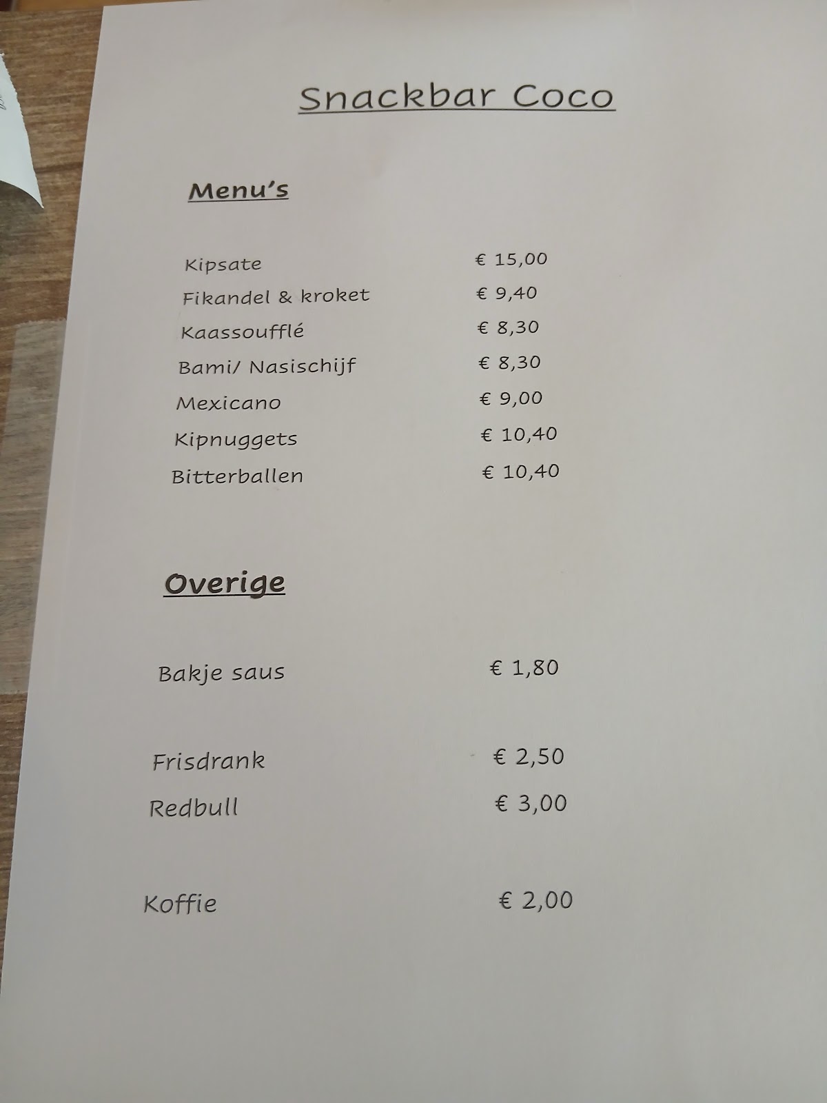 Foto van snackbar Coco